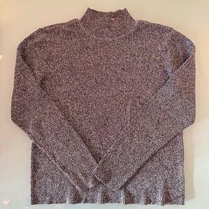 Emma James (a Liz Claiborne company) Charcoal Mock Neck Sweater
